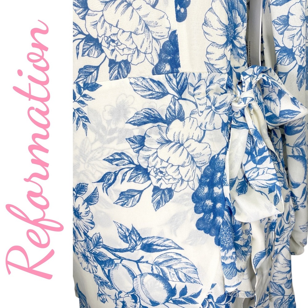 REFORMATION NWT Cammi Mini Dress Corsica Floral Size 8 Milkmaid Corset Coquette - Picture 10 of 16